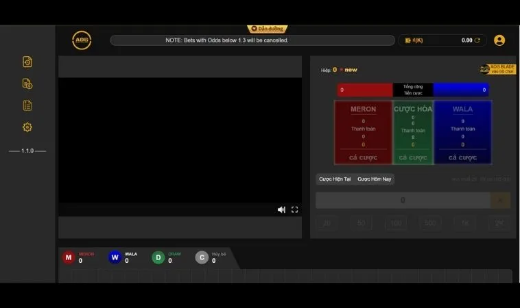 Các cửa cược tại sảnh đá gà Loto188