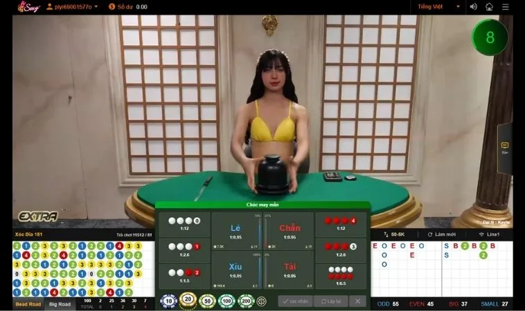 Các cửa cược trong Xóc Đĩa Tại Loto188