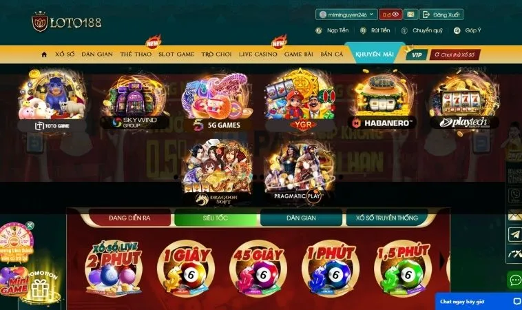 Sảnh nổ hũ Loto188 thiết kế giao diện đẹp, ấn tượng