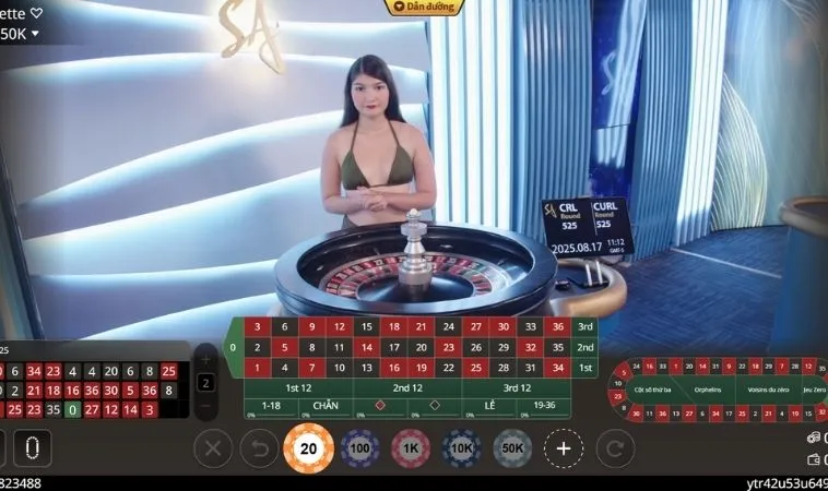 Giao diện chơi Roulette Loto188