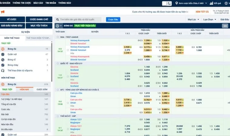 Hướng Dẫn Cá Cược Bóng Đá Loto188 Cho Người Mới Bắt Đầu 2 Bảng kèo cá cược bóng đá Loto188